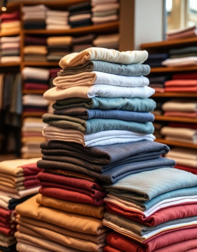 Roupas dobradas organizadas